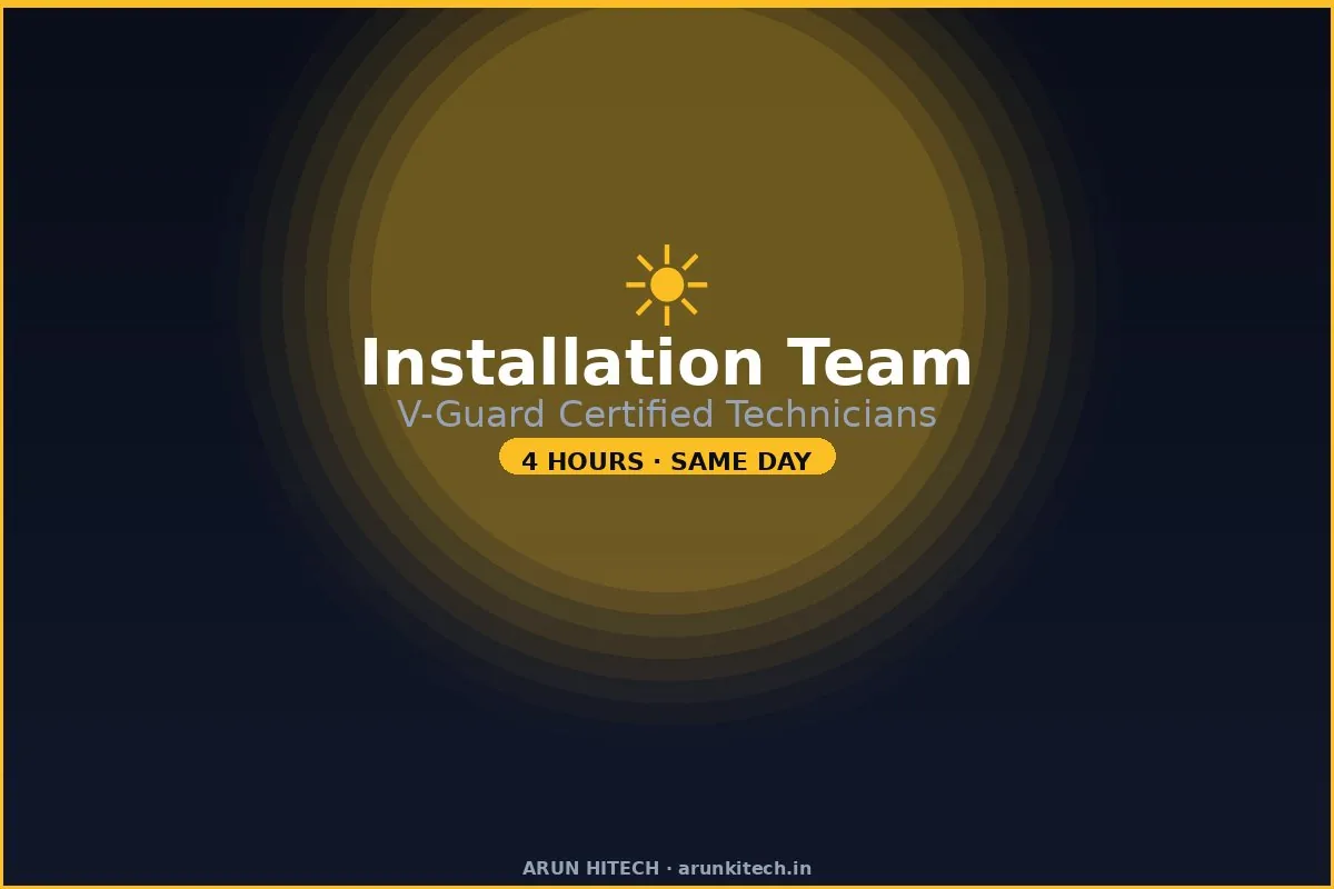 Arun Hitech solar water heater installation team Coimbatore Tamil Nadu