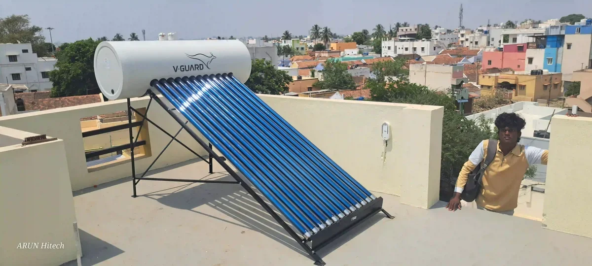 Best 150L V-Guard solar geyser Coimbatore installation
