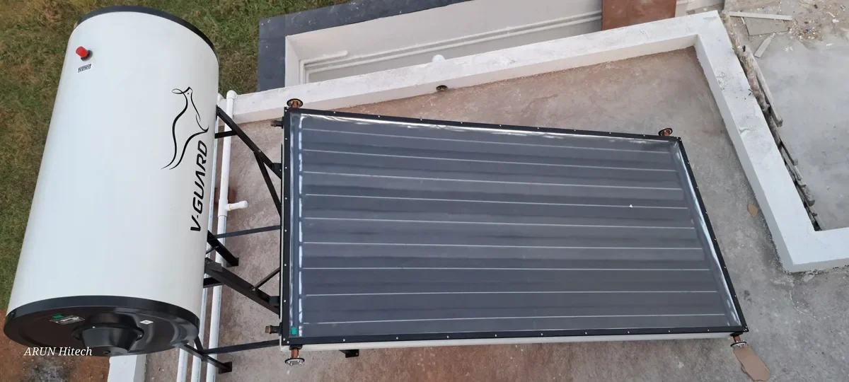V-Guard solar water heater installation Devampalayam Coimbatore by Arun Hitech