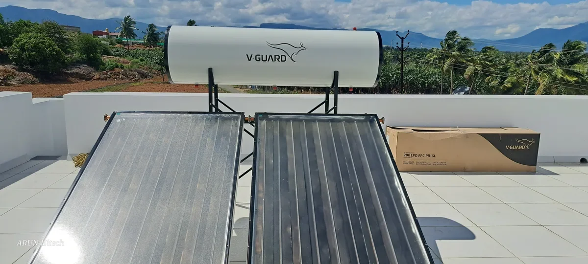 V-Guard PR-GL 200 LPD flat plate solar water heater Coimbatore