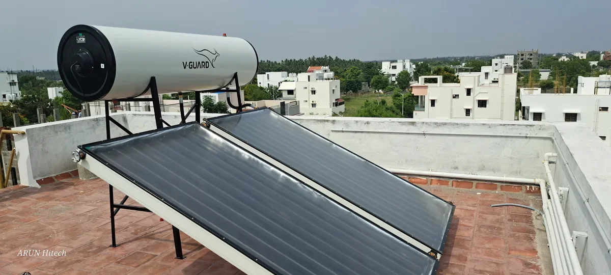 V-Guard pressurized 200 LPD FPC solar water heater Coimbatore
