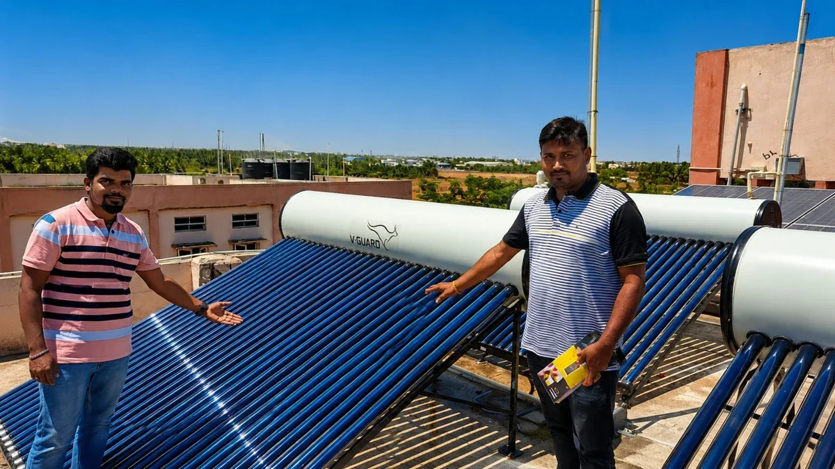 Solar boiler 500 liter system Coimbatore Tamil Nadu — Arun Hitech dealer