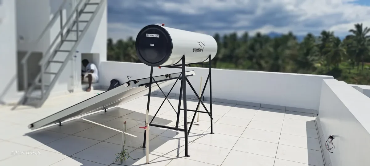 V-Guard FPC 200 LPD solar water heater for hotel Ooty Tamil Nadu