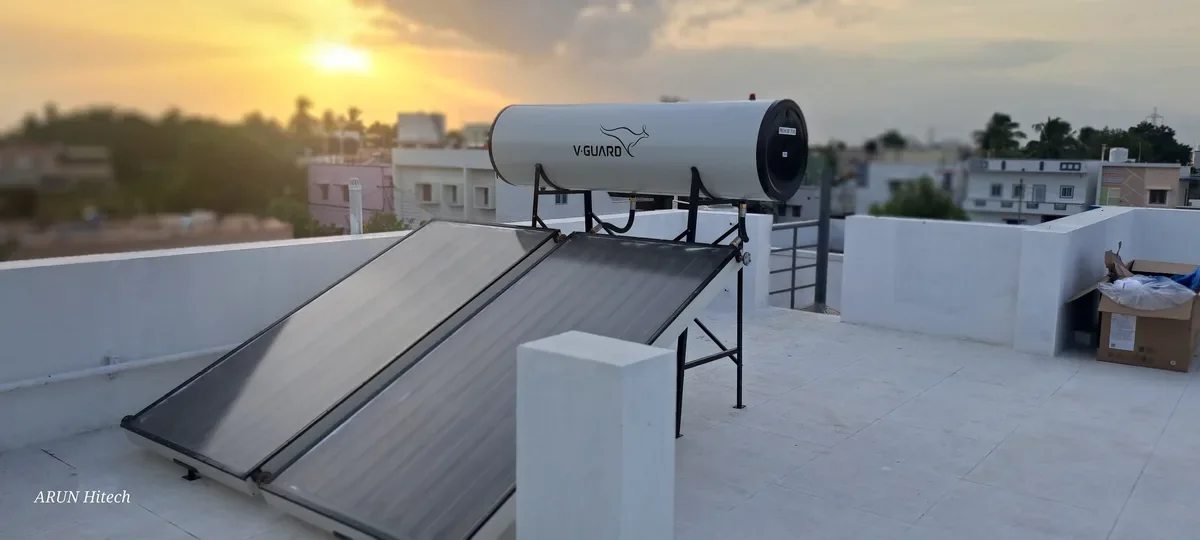 V-Guard stainless steel solar water heater FPC 200L Coimbatore