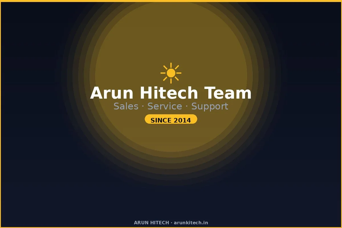Arun Hitech V-Guard solar water heater dealer team Coimbatore Tamil Nadu