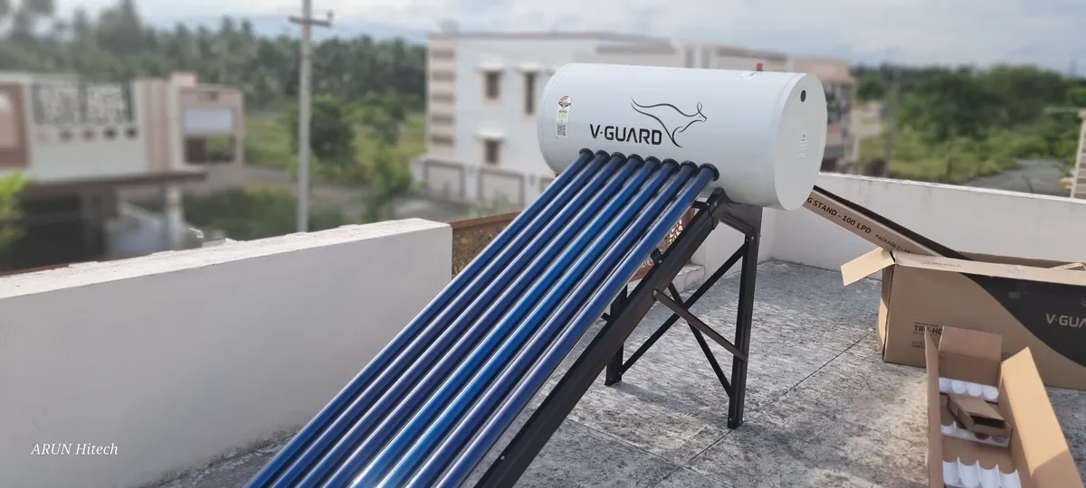 V-Guard TRU HOT 100 PRO solar water heater for hotel resort Ooty Tamil Nadu