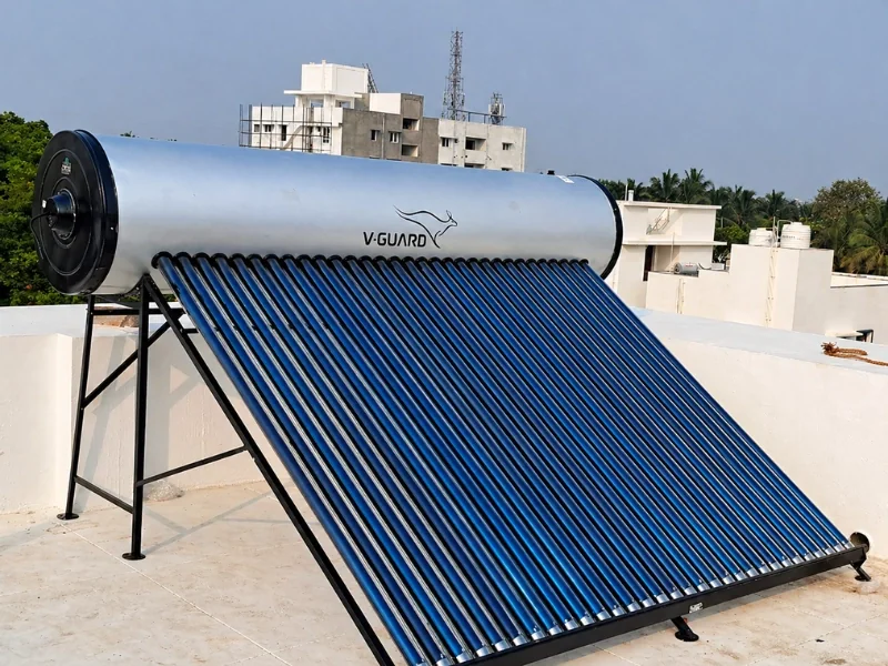 V-Guard TRU HOT PRO solar water heater installed residential Coimbatore