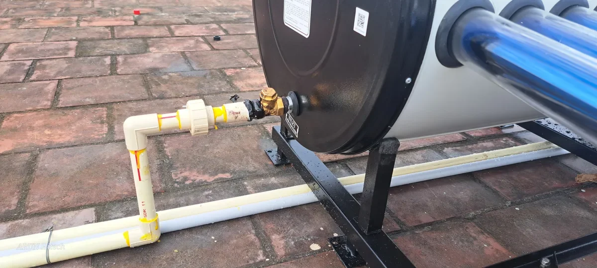 V-Guard TRU HOT 100 DAF anti-freeze solar water heater project Valparai hill station — Arun Hitech