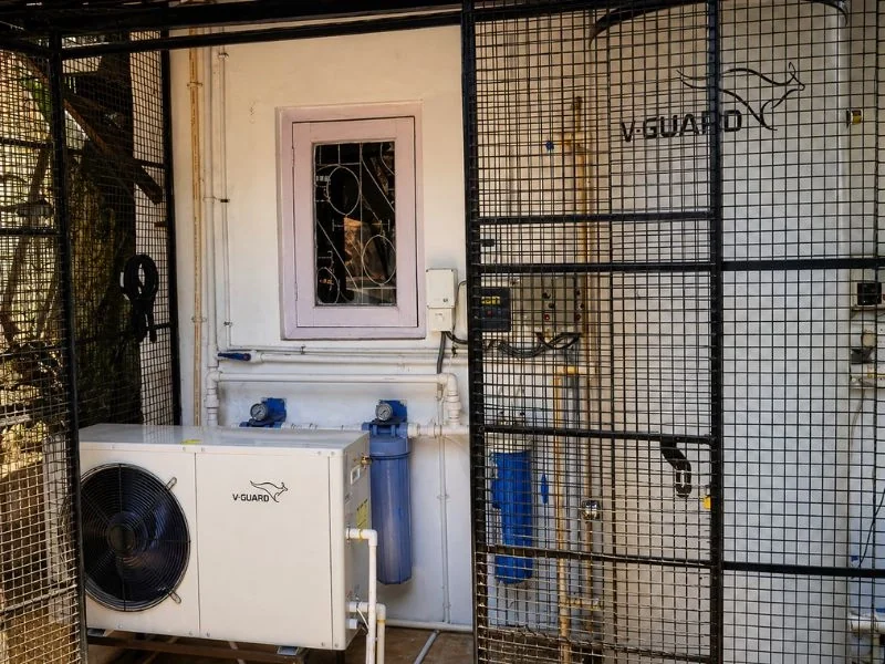 V-Guard V-HP EVI commercial heat pump price Coimbatore — large outdoor unit