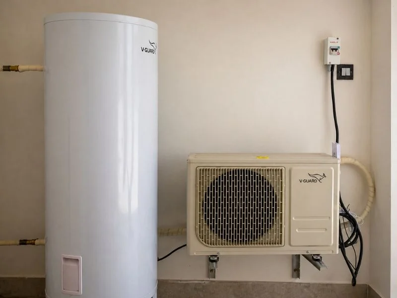 V-Guard V-HP 200L heat pump indoor installation residential Coimbatore