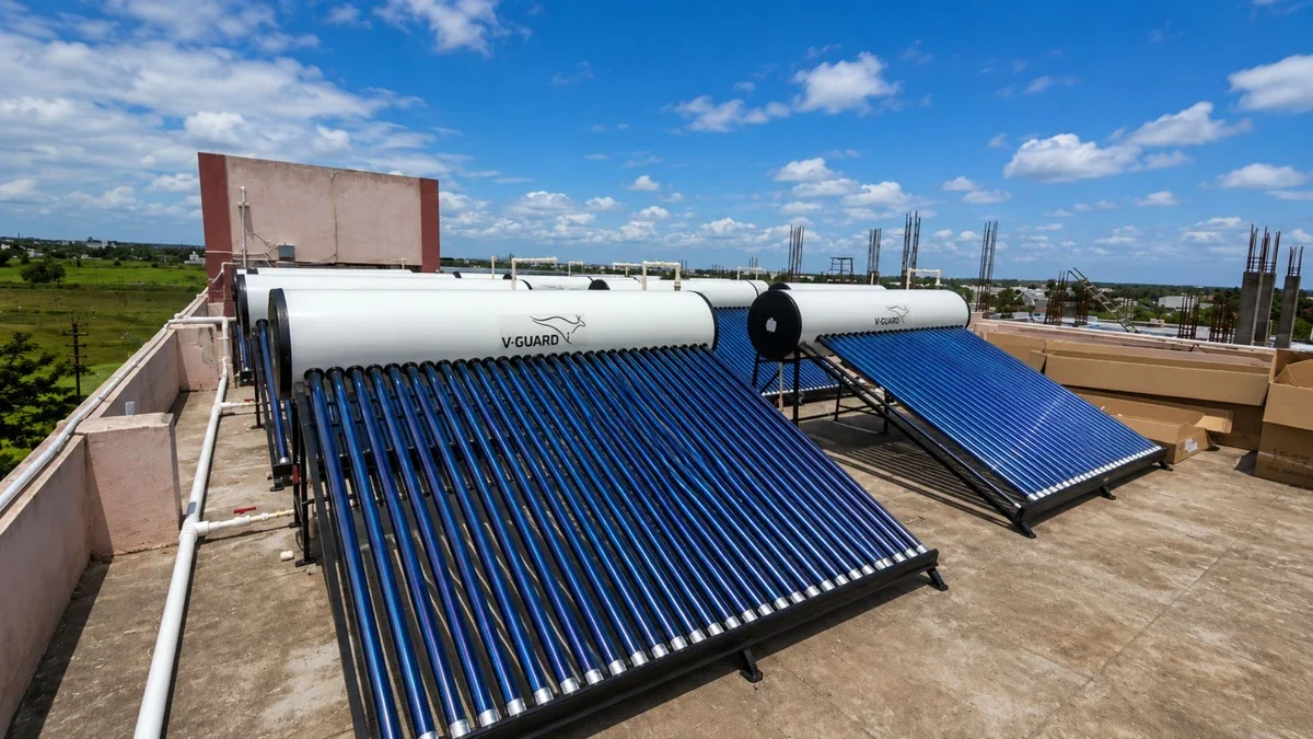 Vacuum tube solar water heater 500 liter Coimbatore — Arun Hitech dealer