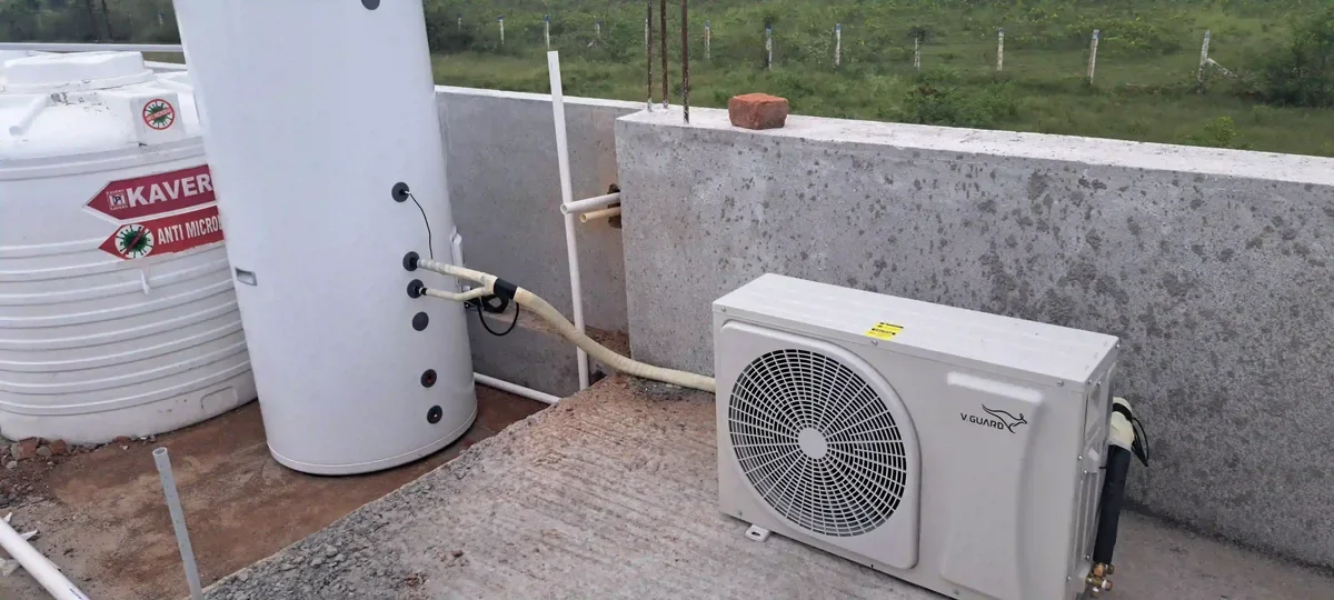 V-Guard solar water heater installation Valparai Tamil Nadu by Arun Hitech