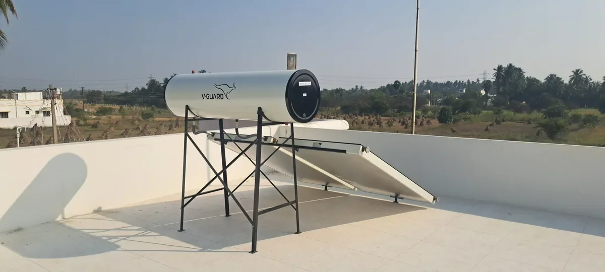 V-Guard solar water heater installation Valparai Tamil Nadu by Arun Hitech