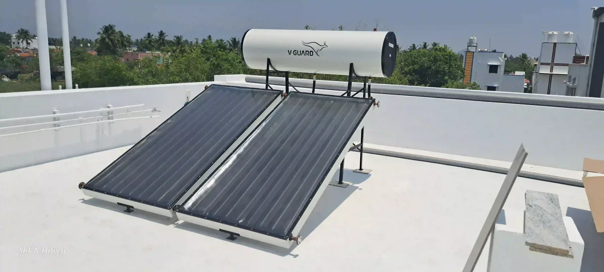 V-Guard 200L solar water heater price Erode Tamil Nadu — Arun Hitech dealer
