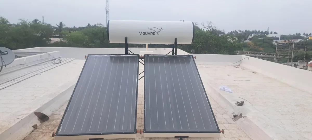 V-Guard FPC solar water heater Coimbatore flat plate collector