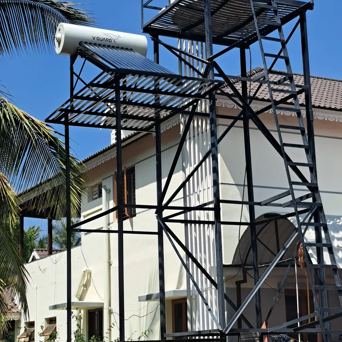 V-Guard TRU HOT solar water heater with overhead tank Coimbatore Tamil Nadu — Arun Hitech