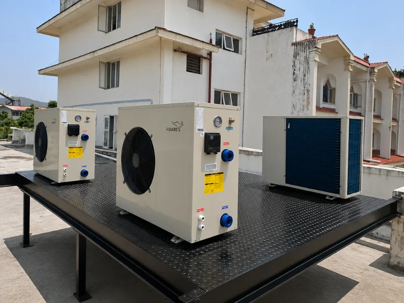 V-Guard swimming pool heat pump installation Coimbatore Tamil Nadu — Arun Hitech dealer